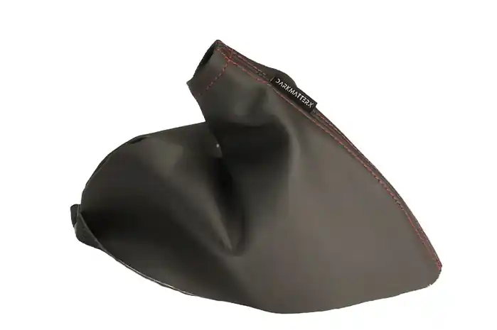 DARKMATTERX Nappa Leather E-Brake Boot Soul Black w/ Red Stitching 2005-2007 WRX / 2005-2007 STI Hot Deal