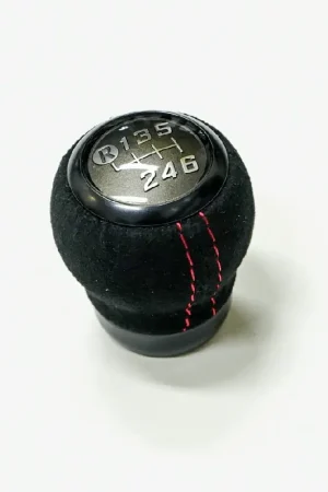 Bulk Order Axis Parts Ultrasuede Shift Knob Black w/ Red Stitching 2022-2024 BRZ / 2022-2024 GR86