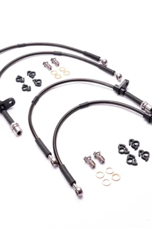 HEL Performance Stainless Steel Brake Line Kit Black Carbon Fiber 2010-2014 Legacy Budget