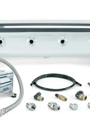 Free Delivery Air Lift Performance 5 Gallon Polished Face Port Tank w/ Viair 444C Chrome Compressor Kit