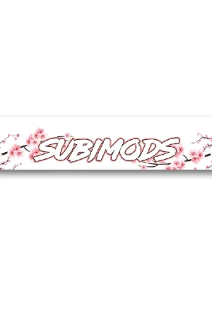 Crafted Subimods Official Twenty Twenty-Five Series "Cherry Blossom" Full Print Window Banner