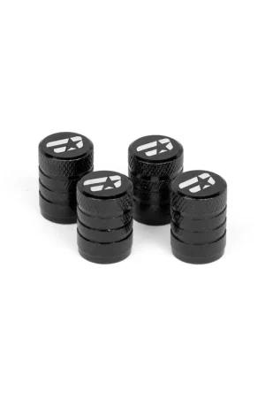 Overtake Front and Rear Valve Stem Caps Black Handmade