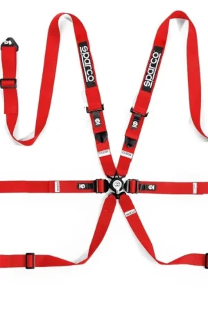 Sparco Harness Set COMP H-2 PD 6 Point Bolt In Red Cheap