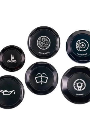 IAG Performance Revolve Engine Bay Dress Up Cap Kit Black w/ Black Accent 2002-2007 WRX / 2004-2007 STI / 2004-2008 Forester XT Reduced Price