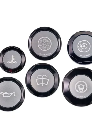 IAG Performance Revolve Engine Bay Dress Up Cap Kit Black w/ Silver Accent 2008-2014 WRX / 2008-2014 STI / 2005-2009 Legacy GT Shop Now