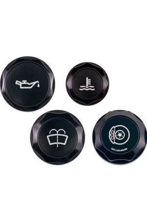 IAG Performance Revolve Engine Bay Dress Up Cap Kit Black w/ Black Accent 2015-2021 WRX Weekend Sale