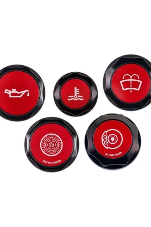 IAG Performance Revolve Engine Bay Dress Up Cap Kit Black w/ Red Accent 2022-2024 WRX / 2013-2024 BRZ / 2013-2016 FRS / 2017-2020 GT86 / 2022-2024 GR86 Super Sale