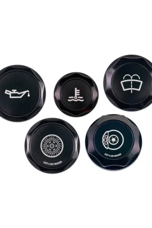 Certified IAG Performance Revolve Engine Bay Dress Up Cap Kit Black w/ Black Accent 2022-2024 WRX / 2013-2024 BRZ / 2013-2016 FRS / 2017-2020 GT86 / 2022-2024 GR86