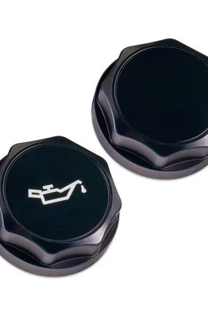 IAG Performance Revolve Engine Oil Cap Black w/ Black Accent 2002-2024 WRX / 2004-2021 STI / 2013-2024 BRZ / 2005-2009 Legacy GT / 2004-2008 Forester XT High Quality