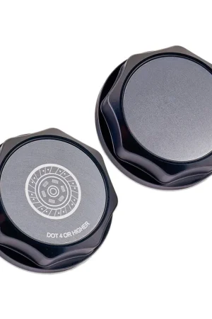 High Quality IAG Performance Revolve Clutch Fluid Reservoir Cap Black w/ Silver Accent 2002-2024 WRX / 2004-2021 STI / 2013-2024 BRZ / 2005-2009 Legacy GT / 2004-2008 Forester XT