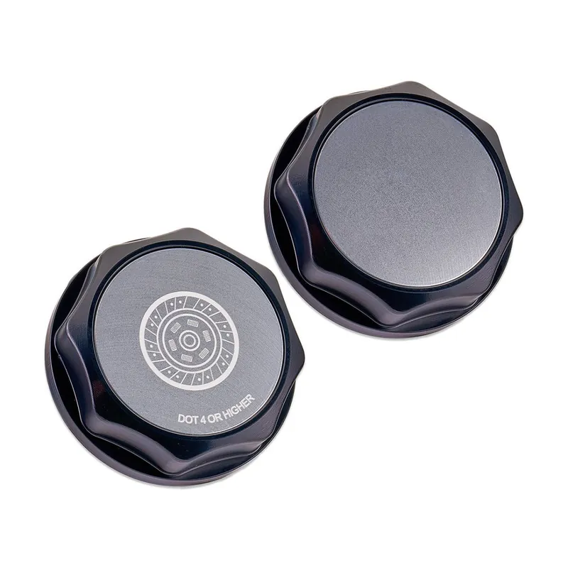 High Quality IAG Performance Revolve Clutch Fluid Reservoir Cap Black w/ Silver Accent 2002-2024 WRX / 2004-2021 STI / 2013-2024 BRZ / 2005-2009 Legacy GT / 2004-2008 Forester XT