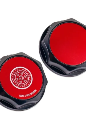 Certified IAG Performance Revolve Clutch Fluid Reservoir Cap Black w/ Red Accent 2002-2024 WRX / 2004-2021 STI / 2013-2024 BRZ / 2005-2009 Legacy GT / 2004-2008 Forester XT