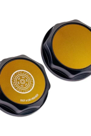 Today Only IAG Performance Revolve Clutch Fluid Reservoir Cap Black w/ Gold Accent 2002-2024 WRX / 2004-2021 STI / 2013-2024 BRZ / 2005-2009 Legacy GT / 2004-2008 Forester XT