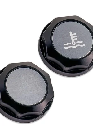 Final Sale IAG Performance Revolve Coolant Reservoir Cap Black w/ Silver Accent 2002-2024 WRX / 2004-2021 STI / 2013-2024 BRZ / 2005-2009 Legacy GT / 2004-2008 Forester XT