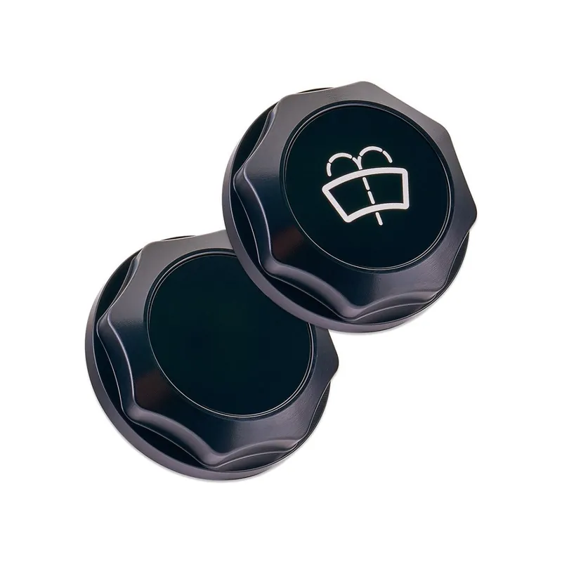 IAG Performance Revolve Washer Fluid Reservoir Cap Black w/ Black Accent 2002-2021 WRX / 2004-2021 STI / 2005-2009 Legacy GT / 2004-2008 Forester XT Exclusive