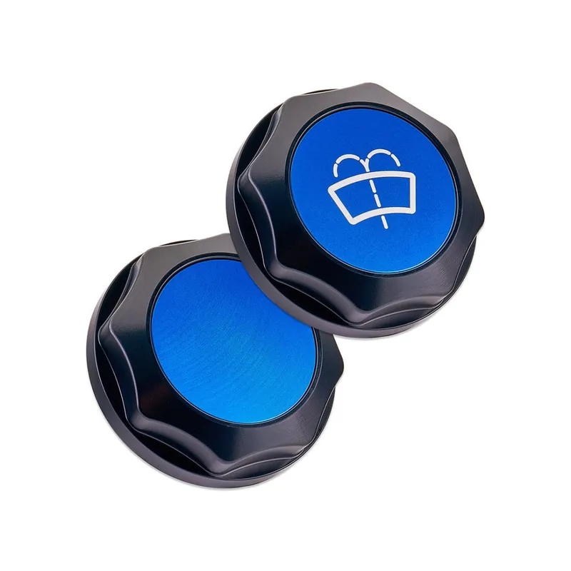 IAG Performance Revolve Washer Fluid Reservoir Cap Black w/ Blue Accent 2002-2021 WRX / 2004-2021 STI / 2005-2009 Legacy GT / 2004-2008 Forester XT Best Seller