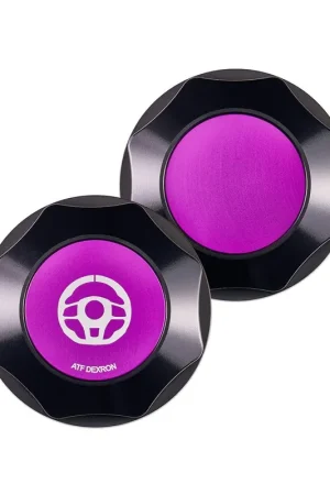 Best Price IAG Performance Revolve Power Steering Reservoir Cap Black w/ Purple Accent 2002-2024 WRX / 2004-2021 STI / 2013-2024 BRZ / 2005-2009 Legacy GT / 2004-2008 Forester XT