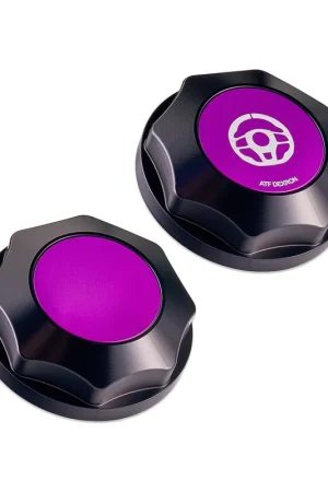 Free Delivery IAG Performance Revolve Power Steering Reservoir Cap Black w/ Purple Insert 2008-2014 WRX / 2008-2014 STI / 2005-2009 Legacy GT