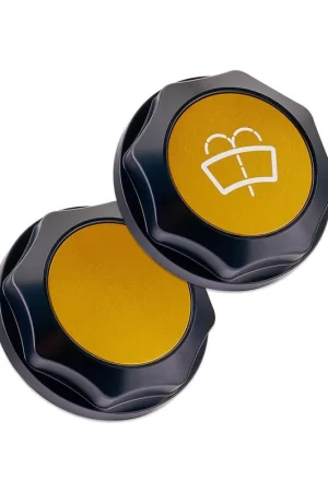 IAG Performance Revolve Washer Fluid Reservoir Cap Black w/ Gold Insert 2022-2024 WRX / 2013-2024 BRZ / 2013-2016 FRS / 2017-2020 GT86 / 2022-2024 GR86 Limited Time