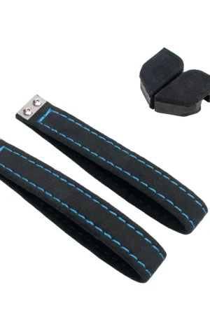 Worldwide Shipping Billetworkz Alcantara Door Pull Strap Kit Pair Black w/ Hyper Blue Stitching 2022-2025 WRX / 2022-2025 BRZ / 2022-2025 GR86 / 2018-2025 Crosstrek / 2020-2025 Outback / 2020-2025 Legacy