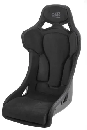 Genuine OMP Racing RT Fixed Back Seat Black Leather w/ Alcantara Padding