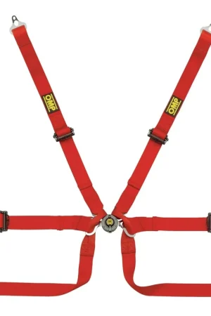 Sale OMP Racing Technica Prototype 6 Point Harness 2" Pull Up Red