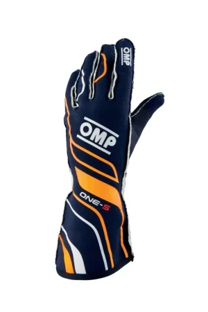 Budget OMP Racing One-S Gloves Navy Blue / Fluorescent Orange