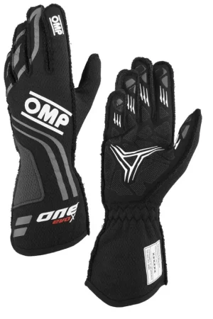 OMP Racing EVO-X Gloves MY2024 Black Popular