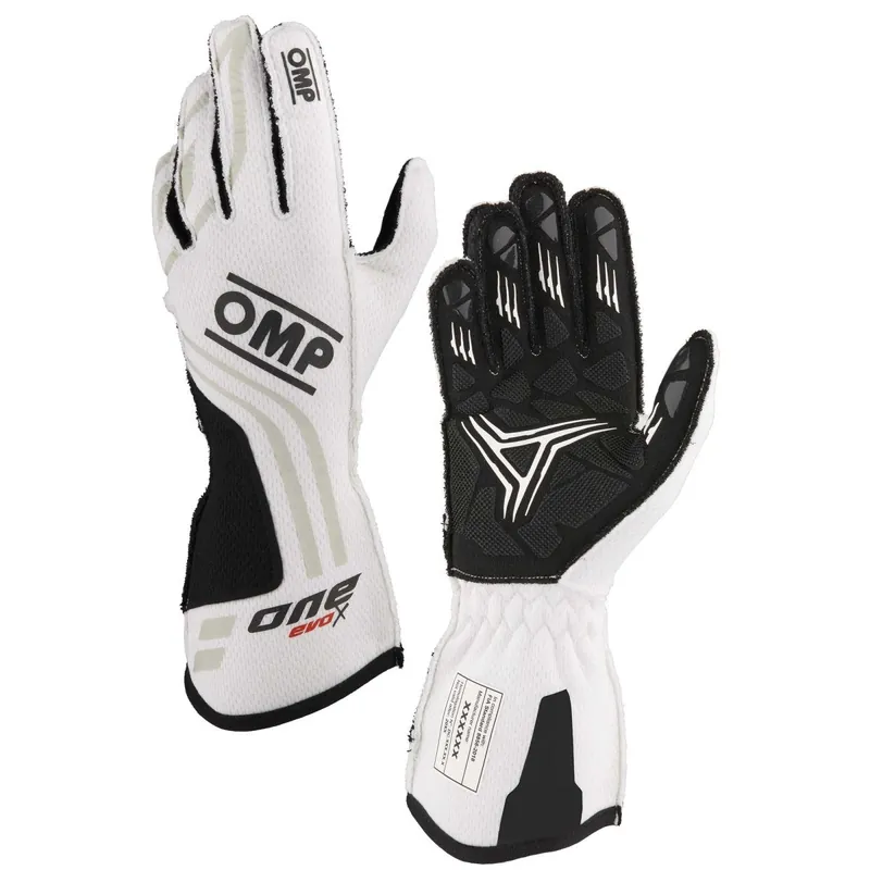 Trending OMP Racing EVO-X Gloves MY2024 White