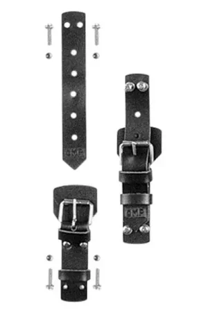 OMP Racing Leather Hood Straps Large Black Brand New