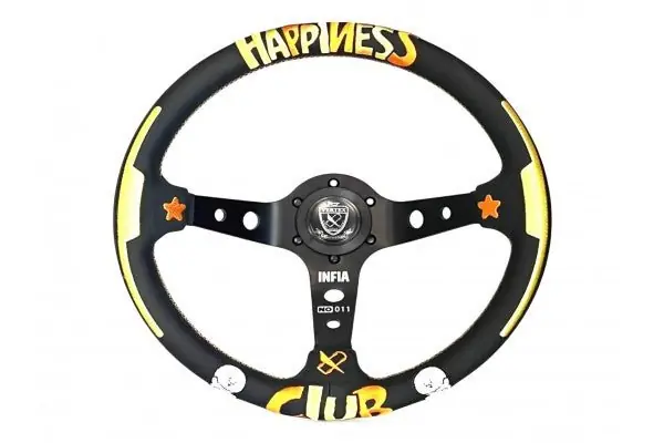 Vertex x Hai Dudu Collaboration 330mm Deep Dish Steering Wheel Leather Free Delivery