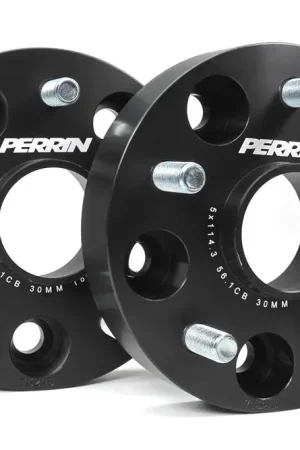 Shop Now Perrin Wheel Spacers Black 30mm 5x114.3 2015-2025 WRX / 2005-2021 STI