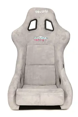 Express Delivery NRG Innovations Prisma Ultra Fixed Back Racing Seat Large Grey Alcantara w/ Gold Flake Shell