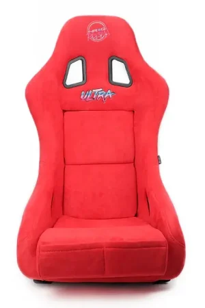 Factory Price NRG Innovations Prisma Ultra Fixed Back Racing Seat Medium Red Alcantara w/ Gold Flake Shell