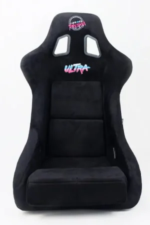 NRG Innovations Prisma Ultra Fixed Back Racing Seat Large Black Alcantara w/ Gold Flake Shell Instant Buy