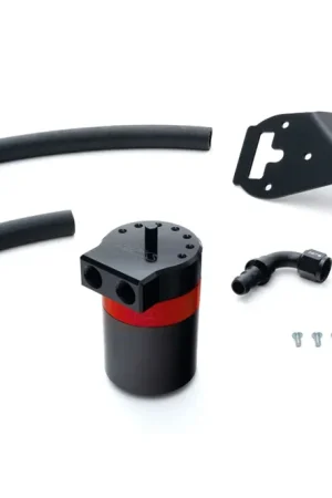 HPS Performance Aluminum Oil Catch Can Kit Black w/ Red Accent 2022-2025 BRZ / 2022-2025 GR86 Instant Buy