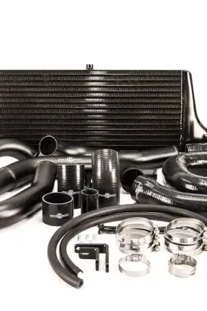 Process West Front Mount Intercooler Kit Black Piping w/ Black Core 2008-2014 STI Super Sale