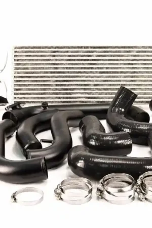 Sale Process West Front Mount Intercooler Kit Black Piping w/ Silver Core 2008-2014 WRX