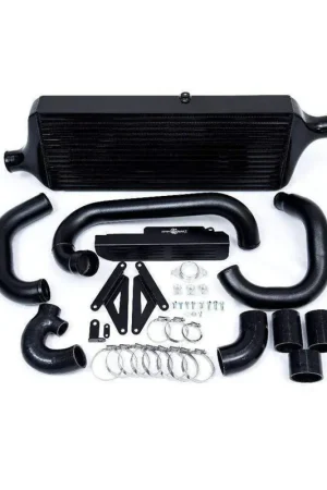 High Quality Process West Front Mount Intercooler Kit Black Piping w/ Black Core 2015-2021 WRX