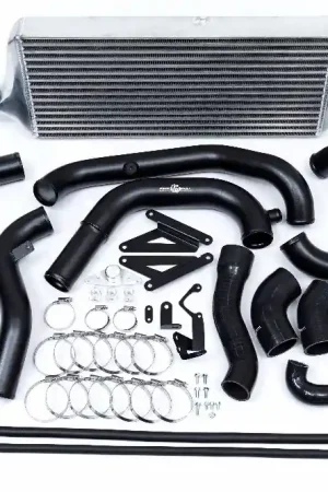 Process West Front Mount Intercooler Kit Black Piping w/ Silver Core 2015-2021 STI Time-Limited