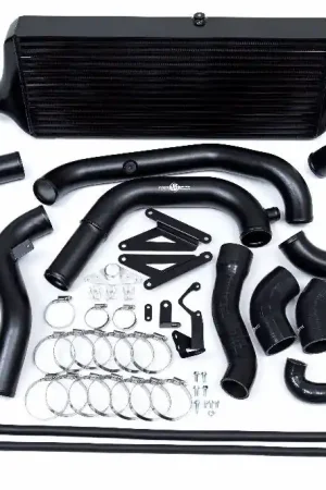 Today Only Process West Front Mount Intercooler Kit Black Piping w/ Black Core 2015-2021 STI