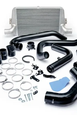 Process West Stage 1 Front Mount Intercooler Kit Black Piping w/ Silver Core 2022-2025 WRX Handmade