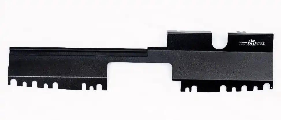 Budget Process West Radiator Shroud For Use w/ OEM Intake Scoop Wrinkle Black 2015-2021 WRX / 2015-2021 STI