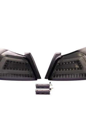 Next Day Delivery Molded Innovations CS Style Sequential LED Tail Lights Smoke Lens w/ Silver Base & White Bar 2015-2021 WRX / 2015-2021 STI