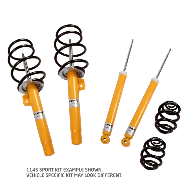 Professional Grade Koni Sport Yellow Strut and Spring Kit Front and Rear 2008-2010 WRX