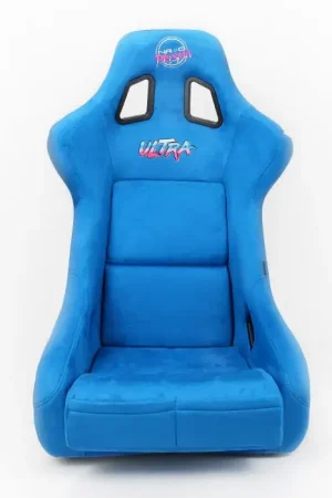 Reduced Price NRG Innovations Prisma Ultra Fixed Back Racing Seat X-Large Midnight Blue Alcantara w/ Gold Flake Shell