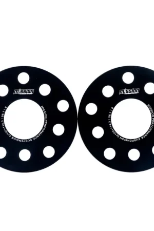 Mission SlimFit Slip On Wheel Spacer Pair 8mm 5x100 / 5x114.3 Anodized Black Limited Offer