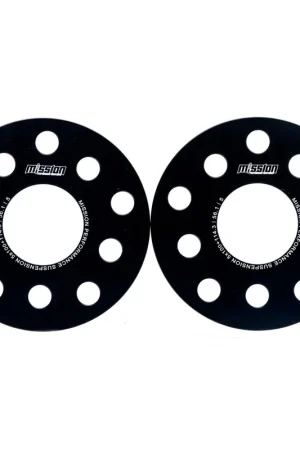 Hot Deal Mission SlimFit Slip On Wheel Spacer Pair 5mm 5x100 / 5x114.3 Anodized Black