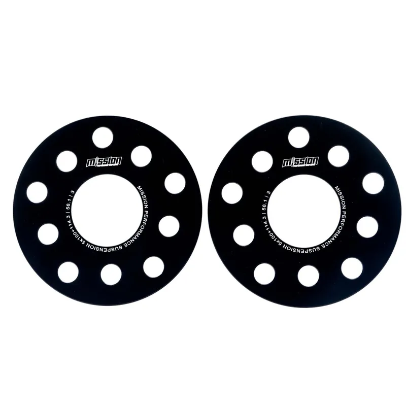 Mission SlimFit Slip On Wheel Spacer Pair 3mm 5x100 / 5x114.3 Anodized Black Exclusive Offer