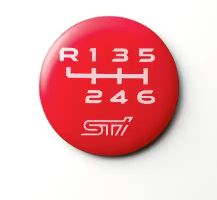 Wholesale Subaru JDM STI Shift Pattern Emblem - 6MT Upper Left Reverse